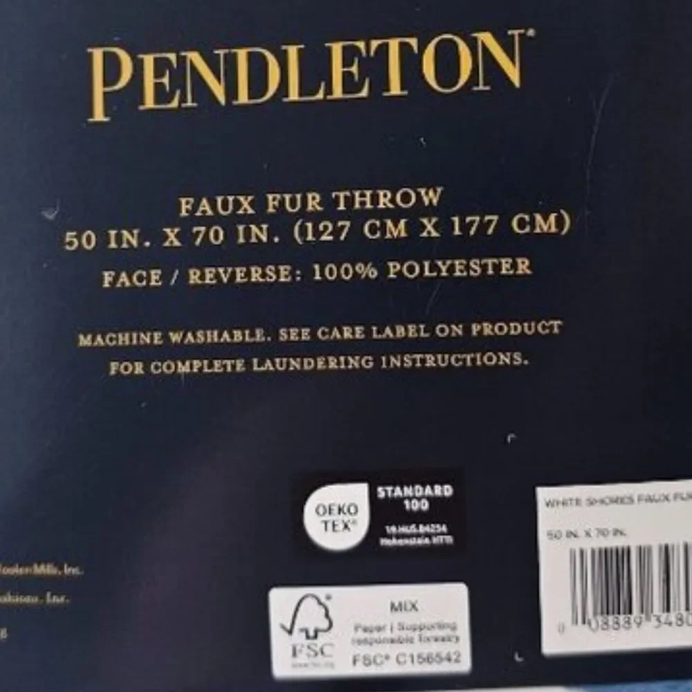 🔥 RARE🔥 Pendleton Faux Fur Throw in White Sands!